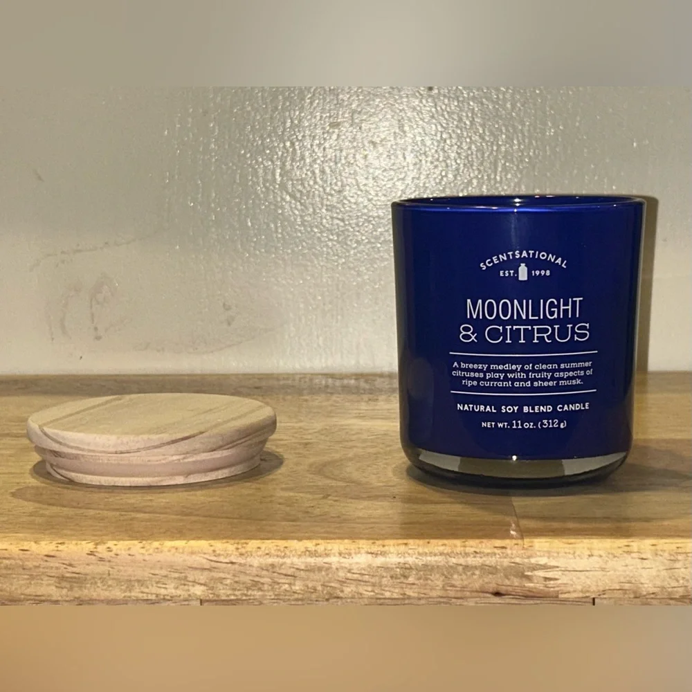 Scentsational Moonlight And Citrus Natural Soy Wax Blend Scented Candle NWTS - Picture 2 of 4